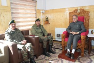 Northern Army commander meets LG Ladakh